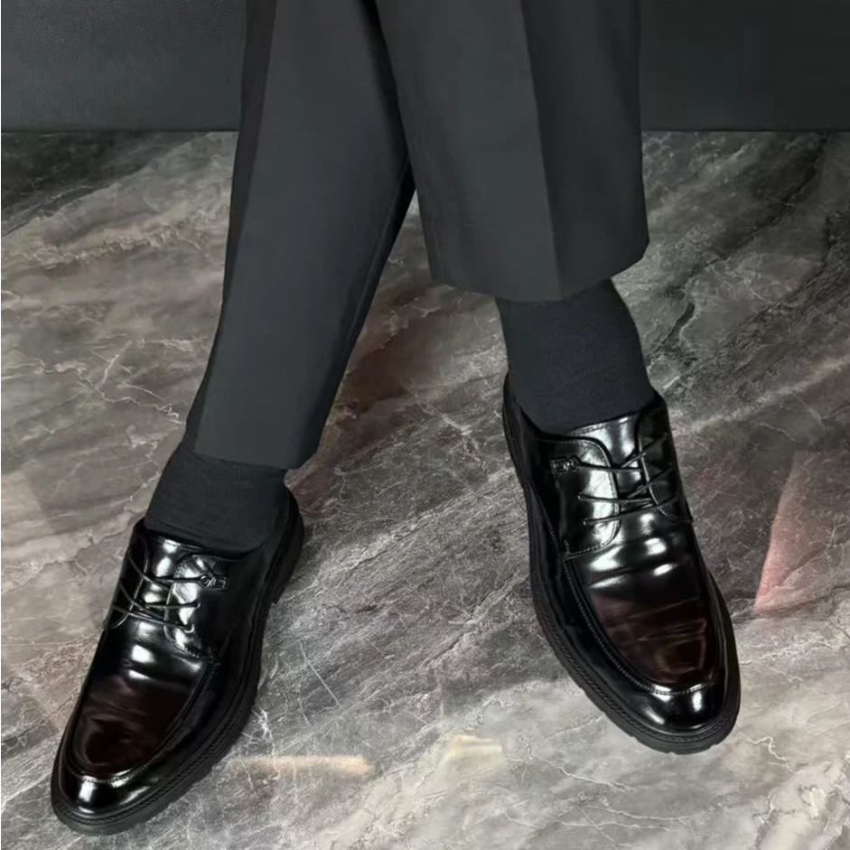 真皮头层牛皮手抓纹防臭商务通勤潮流光风新中式国风复古痞帅男鞋