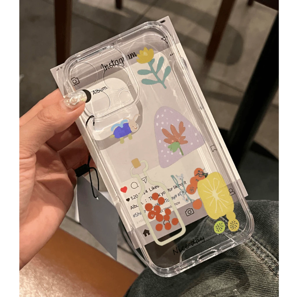 童趣涂鸦适用iphone15pro手机壳苹果13/14/12/11小米vivo华为oppo