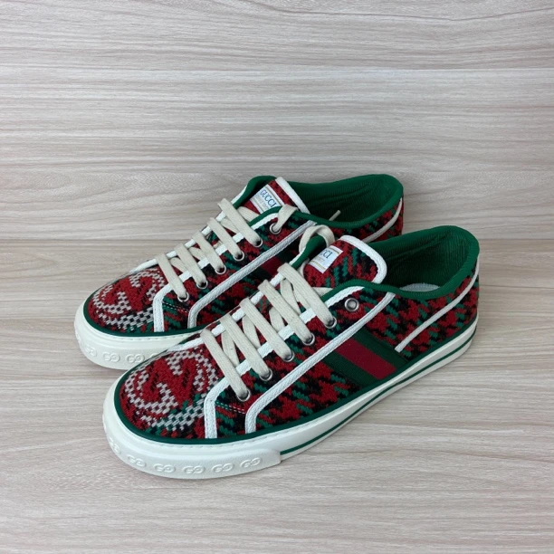 95新 GUCCI/古驰 客户寄售GUCCI/古驰Tennis1977红绿配色板鞋男