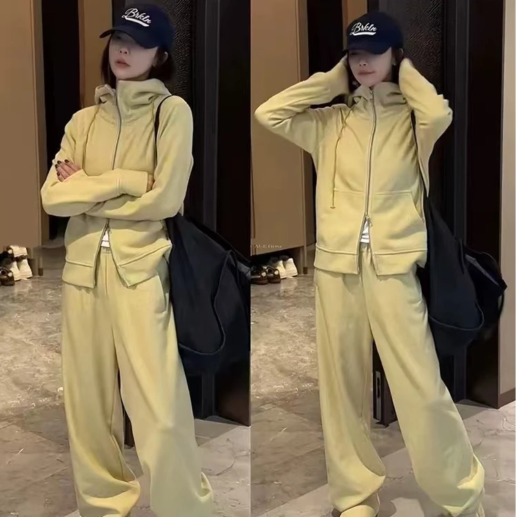 欣欣家~显瘦高级感卫衣套装秋冬休闲时尚运动服宽松两件套