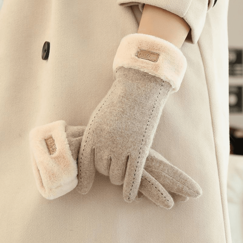 冬季新款手套女款保暖防寒加绒加厚手套学生骑车触屏户外骑行手套