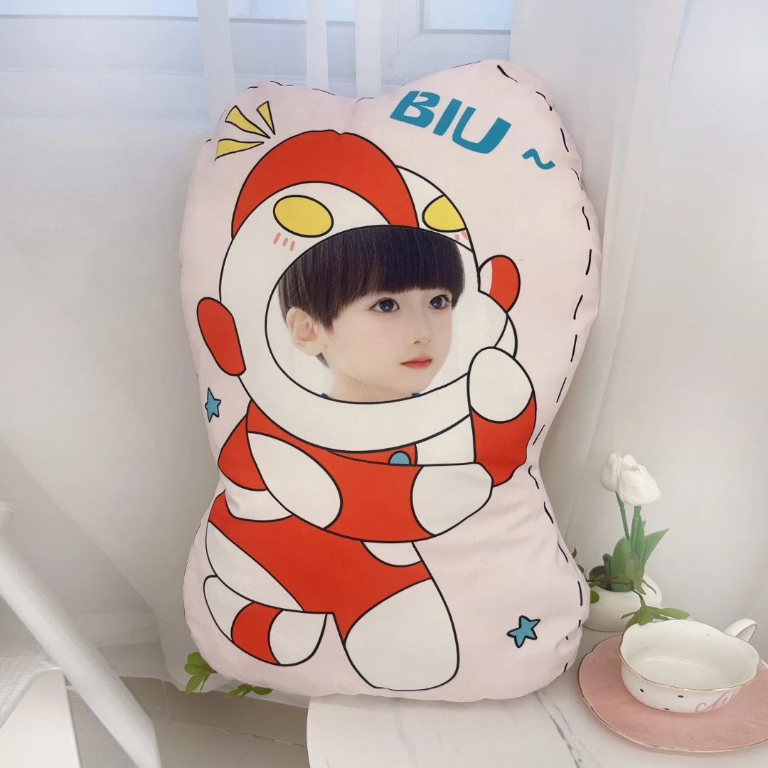 超人抱枕定制双面照片真人diy来图定做公仔靠枕卡通玩偶生日礼物