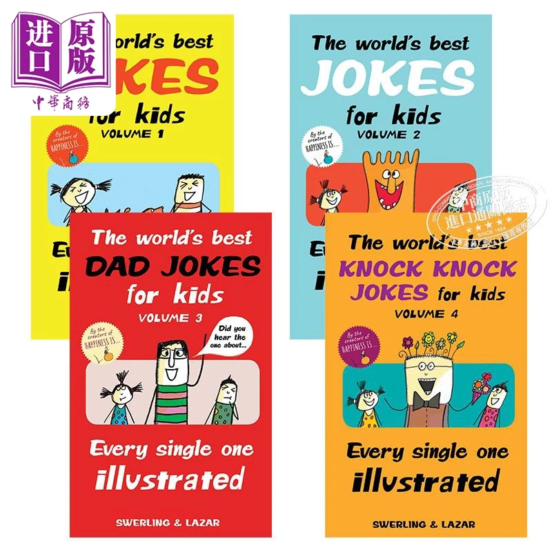 【中商】很好笑的笑话全集4册英文图书Worlds Best Jokes fo