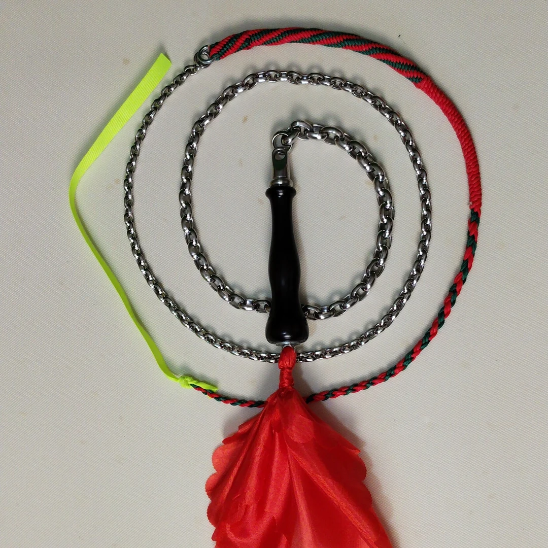 紫檀把手陡孤厚壁链条（1.5斤2.3米长）