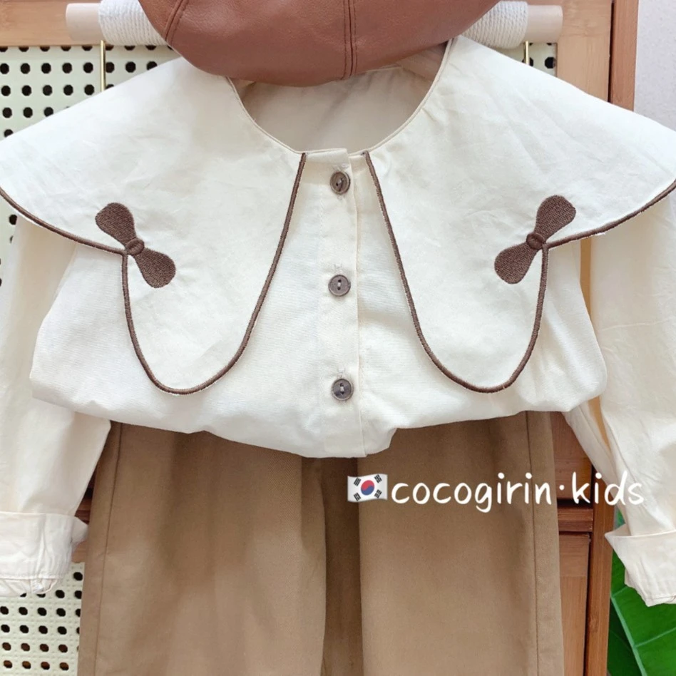 新款洋气女娃娃衫秋款时髦儿童长袖衬衣22575