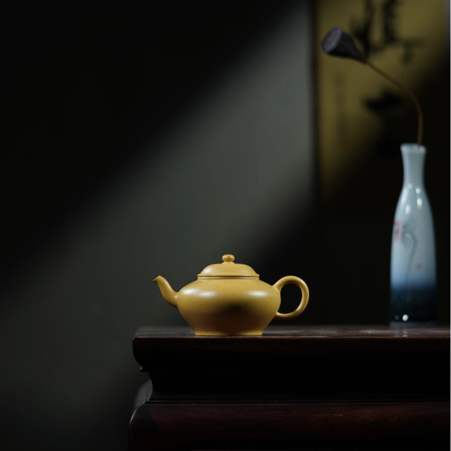 明式水平 本山绿泥梨皮壶