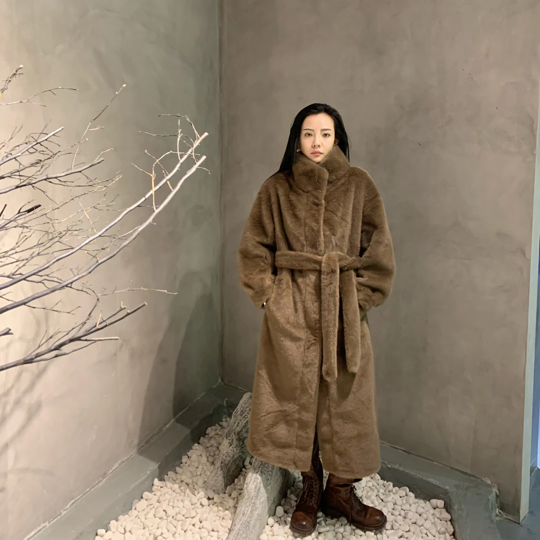 5A家秋冬新款毛毛外套立领保暖热力感加厚百搭