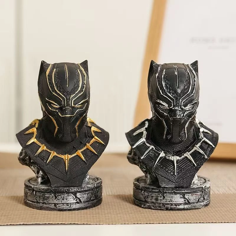 黑豹半身像手办模型机箱电脑桌面小黑豹摆件