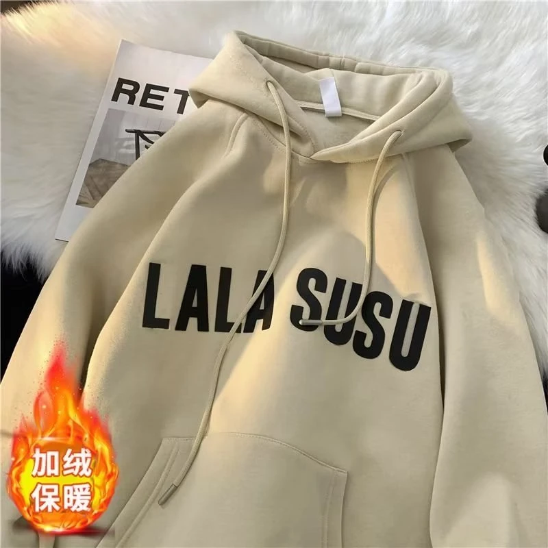 400g重磅美式复古卫衣连帽外套女ins潮长袖上衣男港风情加厚高街