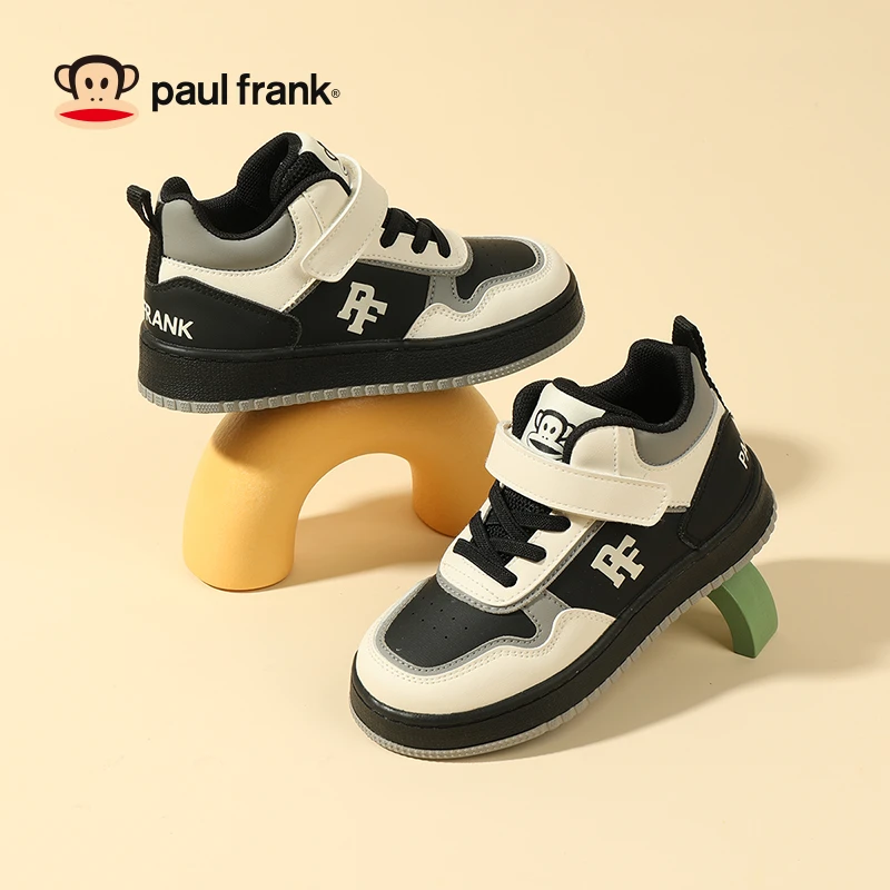 大嘴猴秋季儿童中高帮板鞋男女童户外运动跑步鞋宝宝鞋潮2024新款