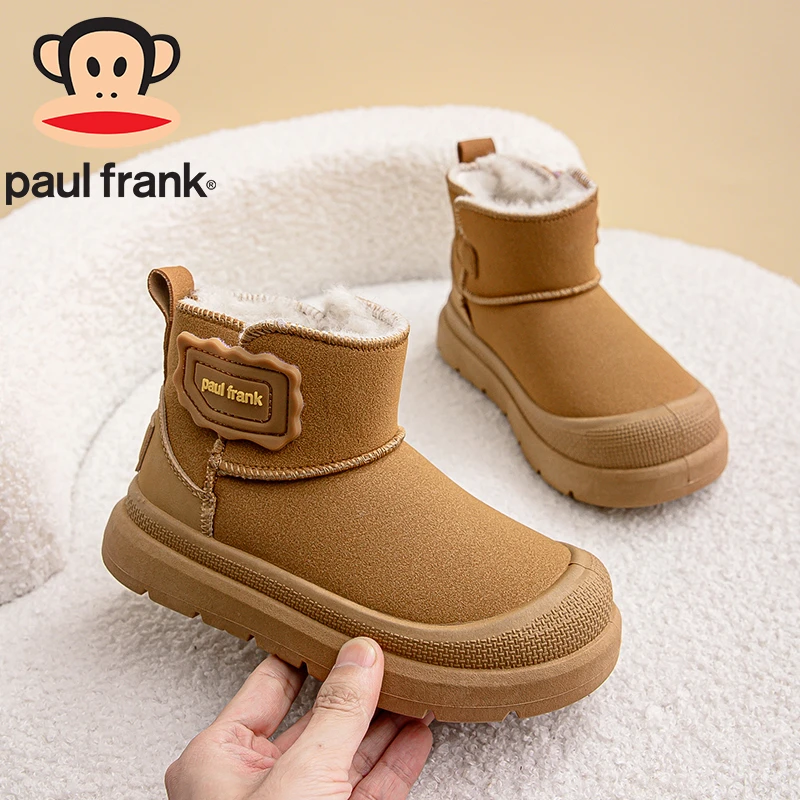 大嘴猴童鞋冬季儿童雪地靴2024新款男女童加绒加厚棉鞋中大童鞋子