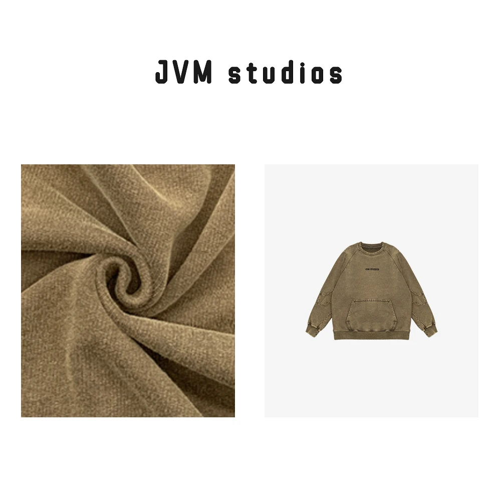 2024新款JVM定制13265时尚百搭圆领字母口袋卫衣1/11