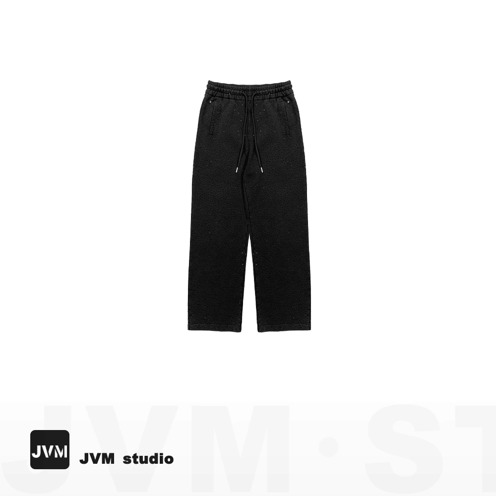 2023秋季新款JVM定制10561时尚百搭烫钻休闲长裤