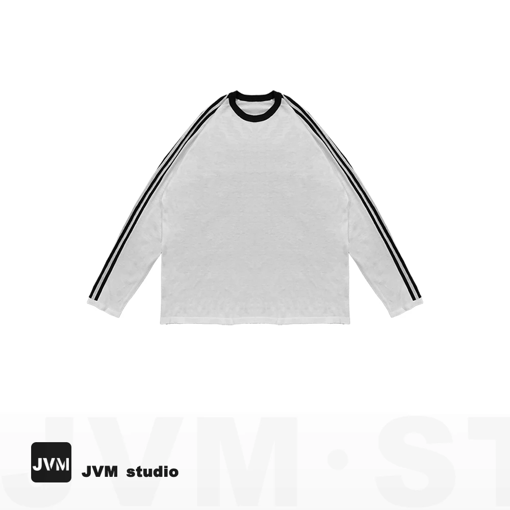 2023 秋季新款JVM定制11318时尚百搭三道杠圆领针织衫 8/21