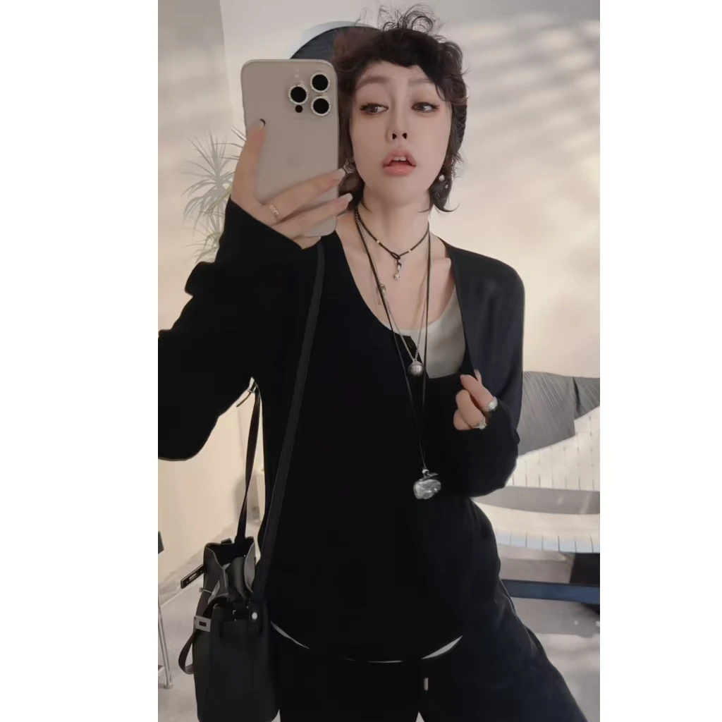 2024新款JVM定制16156时尚百搭假两件长袖T恤11/16