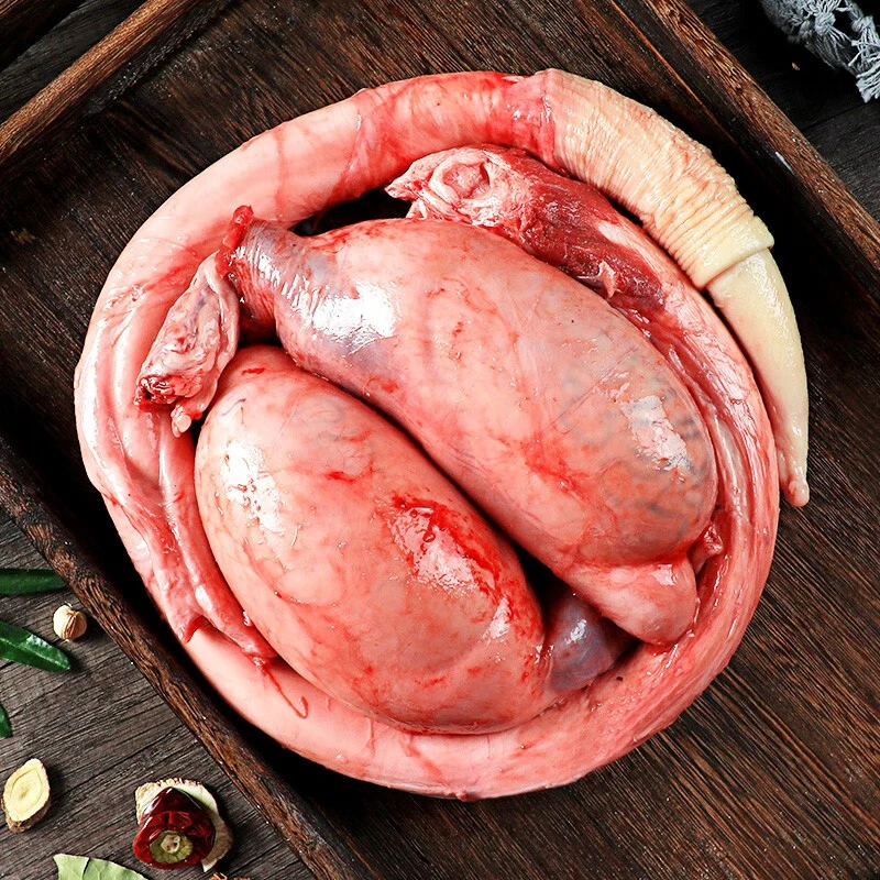 芗胜现宰黄牛鞭新鲜整根尿管处理全套牛三宝火锅煲汤食材顺丰冷链