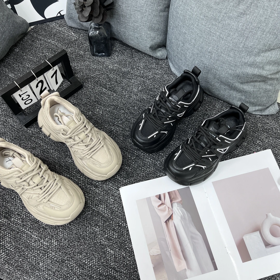 冬季新款冷粘工艺低帮系带休闲鞋百搭女鞋舒适老爹鞋X 2023-203