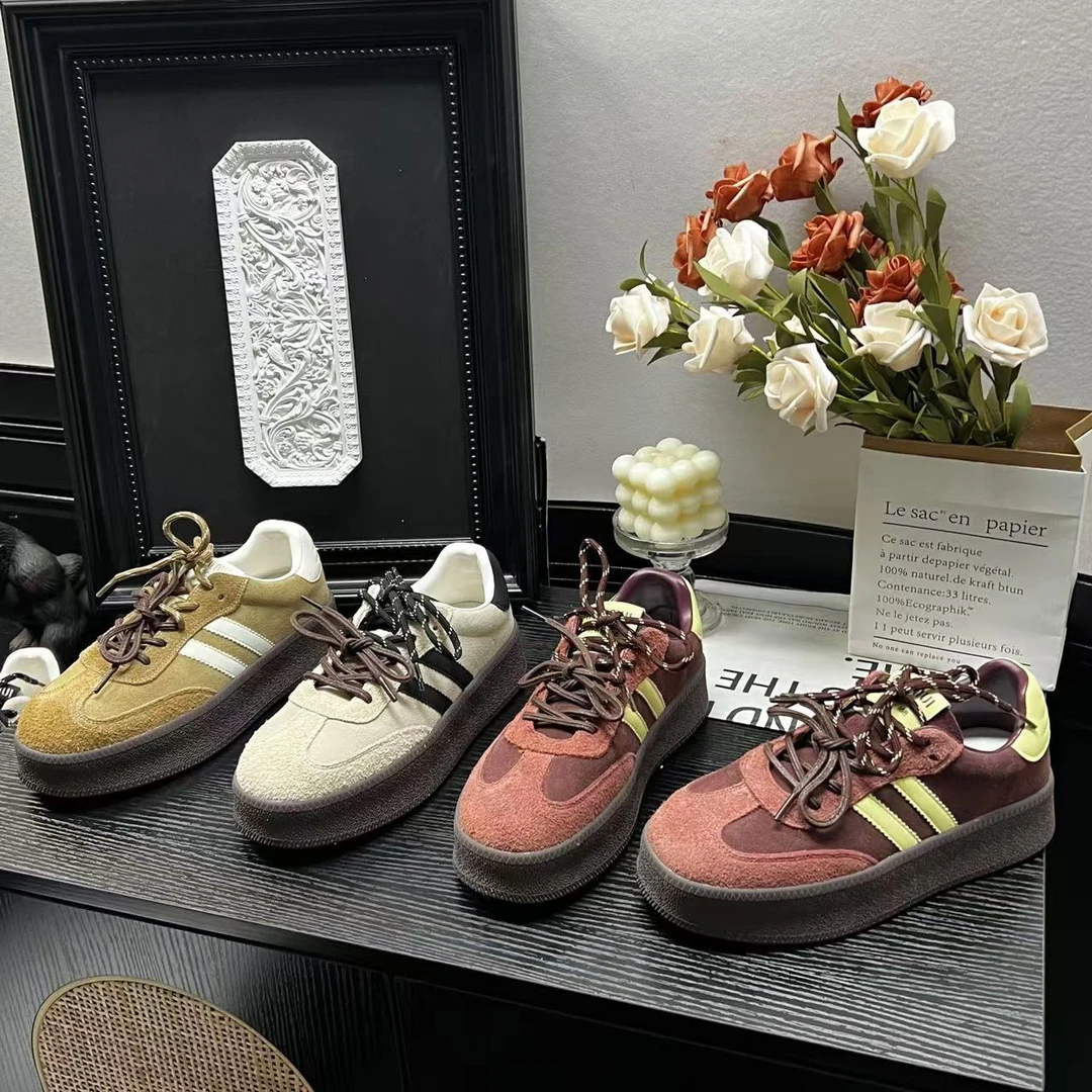 春季新款低帮潮鞋系带德迅鞋时尚平底冷粘工艺休闲鞋X 检 168-86