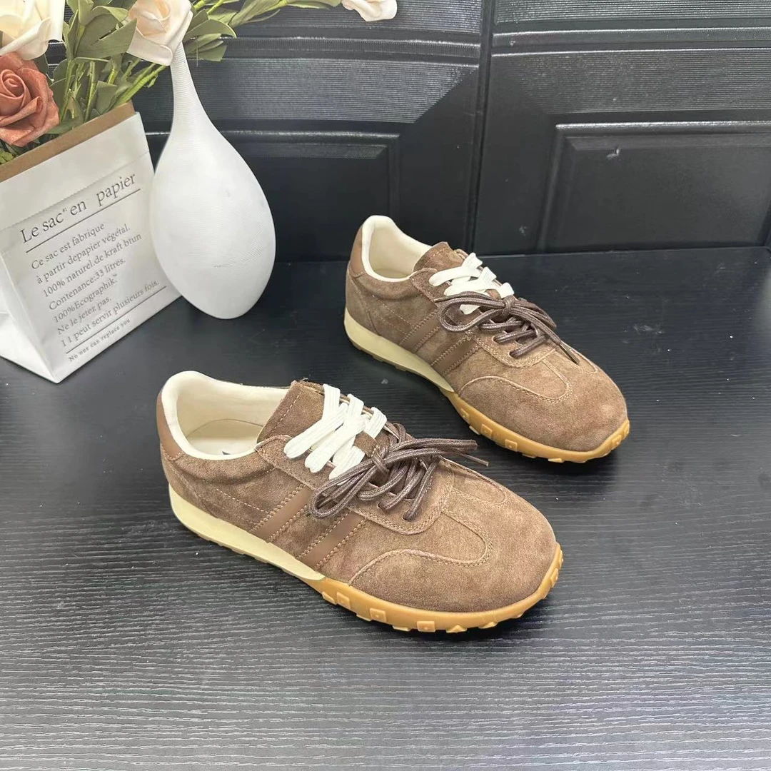 春季新款低帮系带德迅鞋时尚平底潮鞋休闲阿甘鞋 X 检 1362