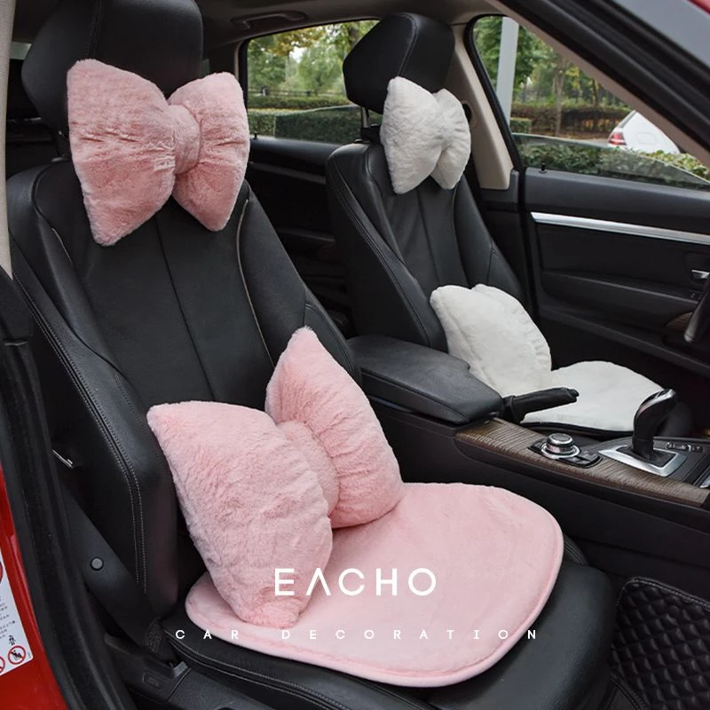 汽车头枕腰靠网红可爱少女心车载靠枕护腰靠垫车内颈部护颈枕一对