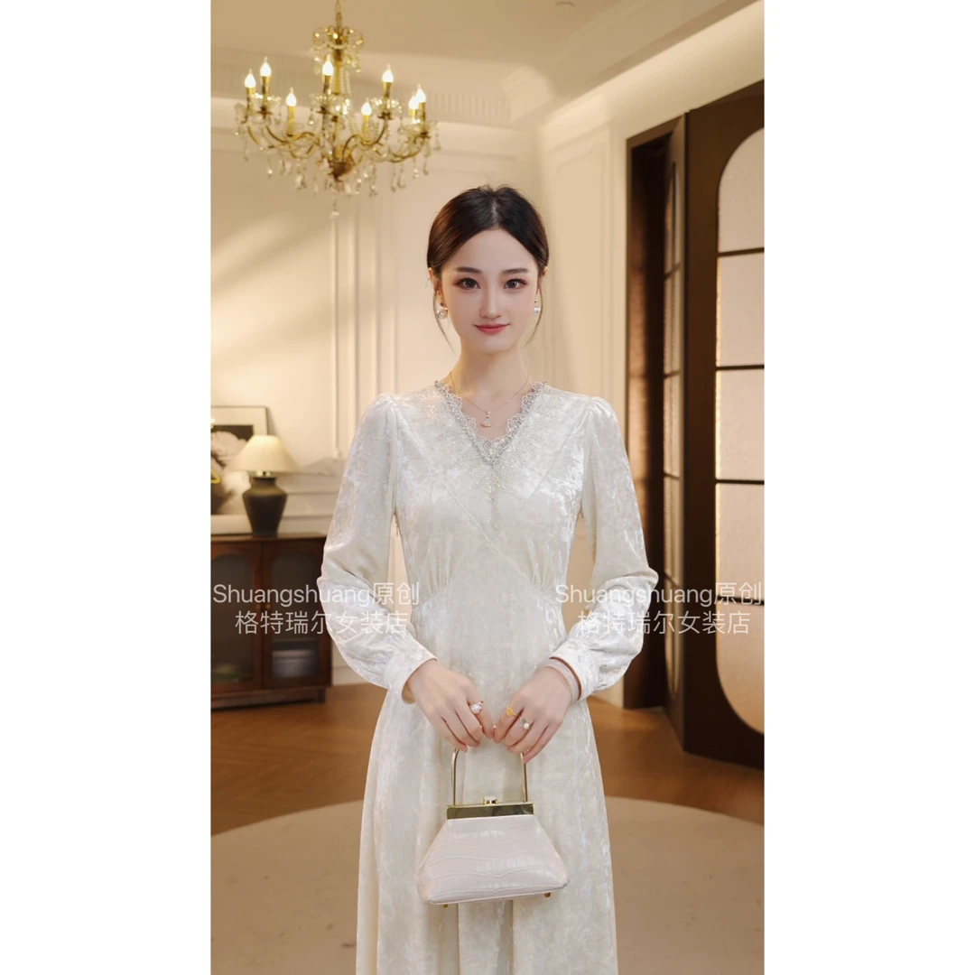 【GERT COREL/格特瑞尔】云去无声 气质显瘦收腰连衣裙 XJ244L1017