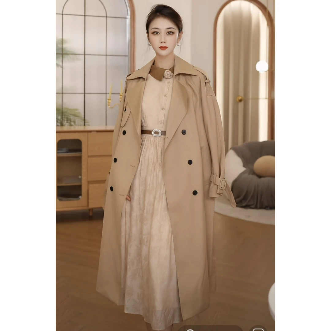 【GERT COREL/格特瑞尔】柏林傍晚 风衣中长卡其色外套CC243W1056