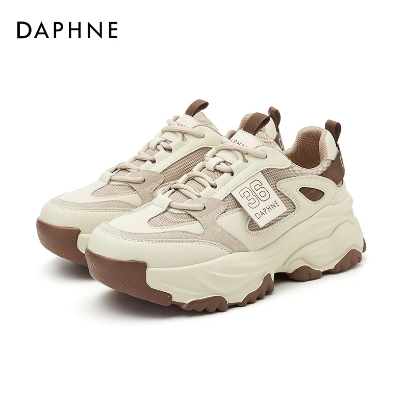 Daphne/达芙妮厚底鞋新款老爹鞋百搭运动潮流松糕鞋休闲春季