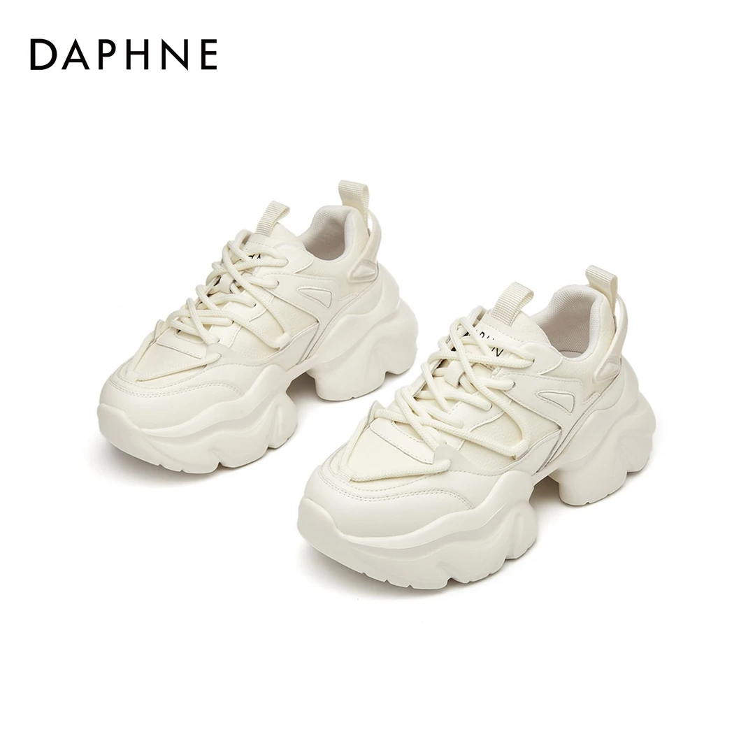 Daphne/达芙妮新款时尚休闲鞋爆款透气老爹鞋潮流系带女鞋ins