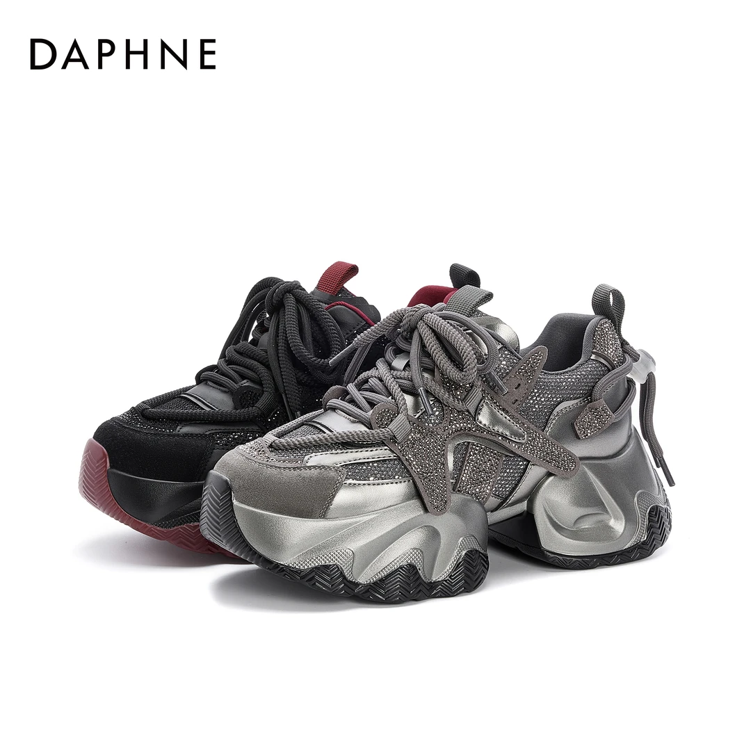 【碎星漫天】达芙妮2025年春季上新时尚百搭日常厚底增高老爹鞋