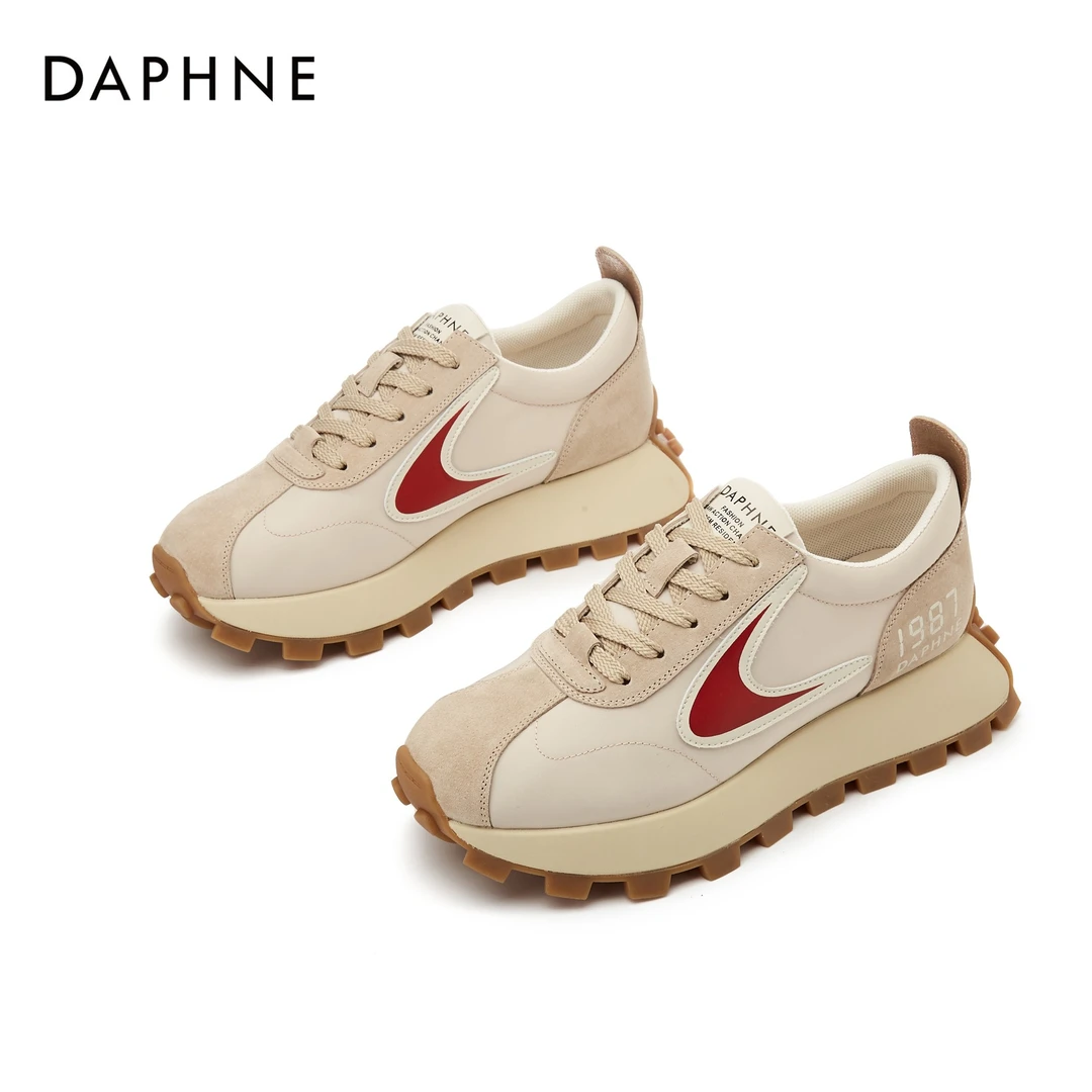 Daphne/达芙妮阿甘鞋款春夏潮流厚底透气女鞋软底低帮运动休闲鞋