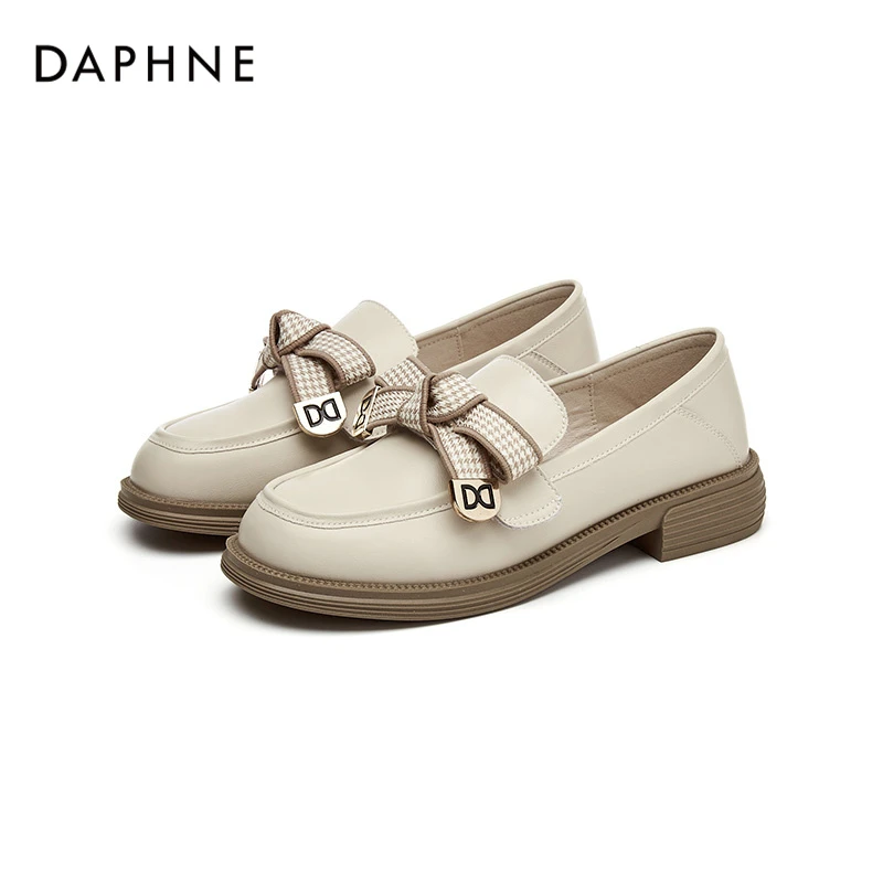 Daphne/达芙妮松糕鞋新款春秋小香风休闲女鞋时尚百搭懒人一脚蹬