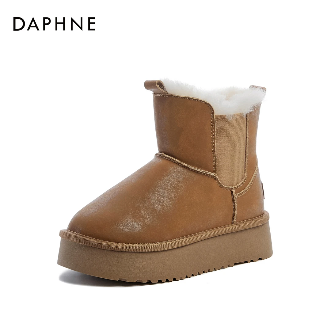 雪地靴冬季新款百搭时尚保暖休闲加绒平底女靴X