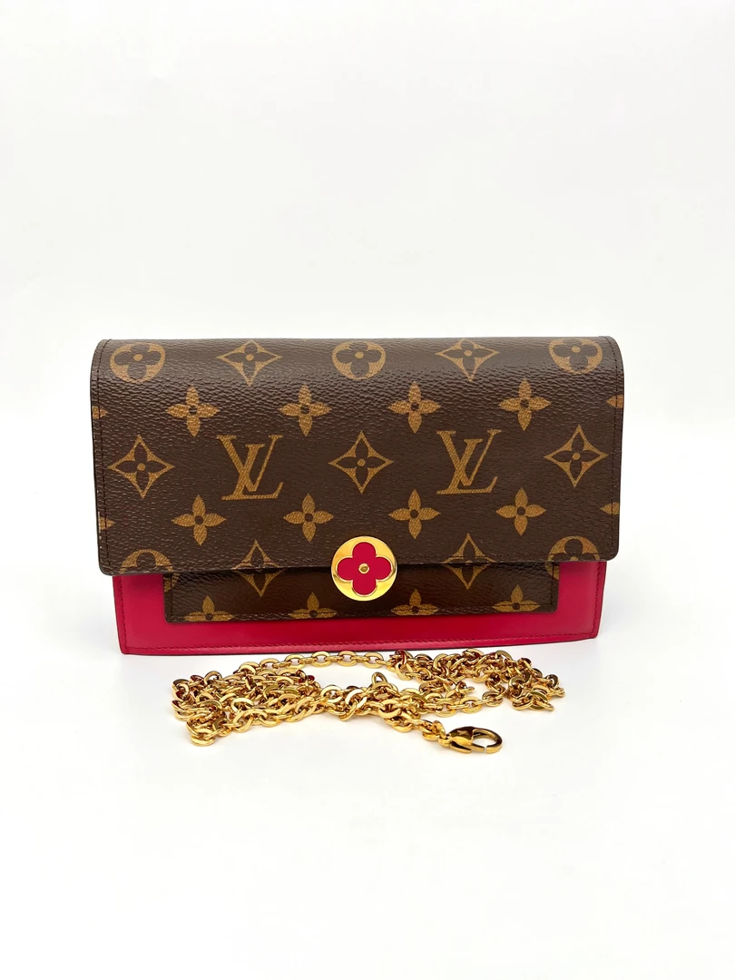 99新 LouisVuitton/路易威登 哆啦/98新LV小花链条包73654133