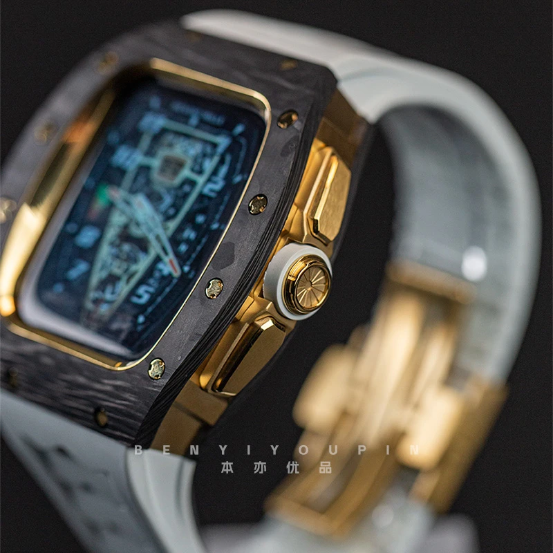 本亦优品iwatch改装 理查德表壳适用苹果手表AppleWatch44/45表带