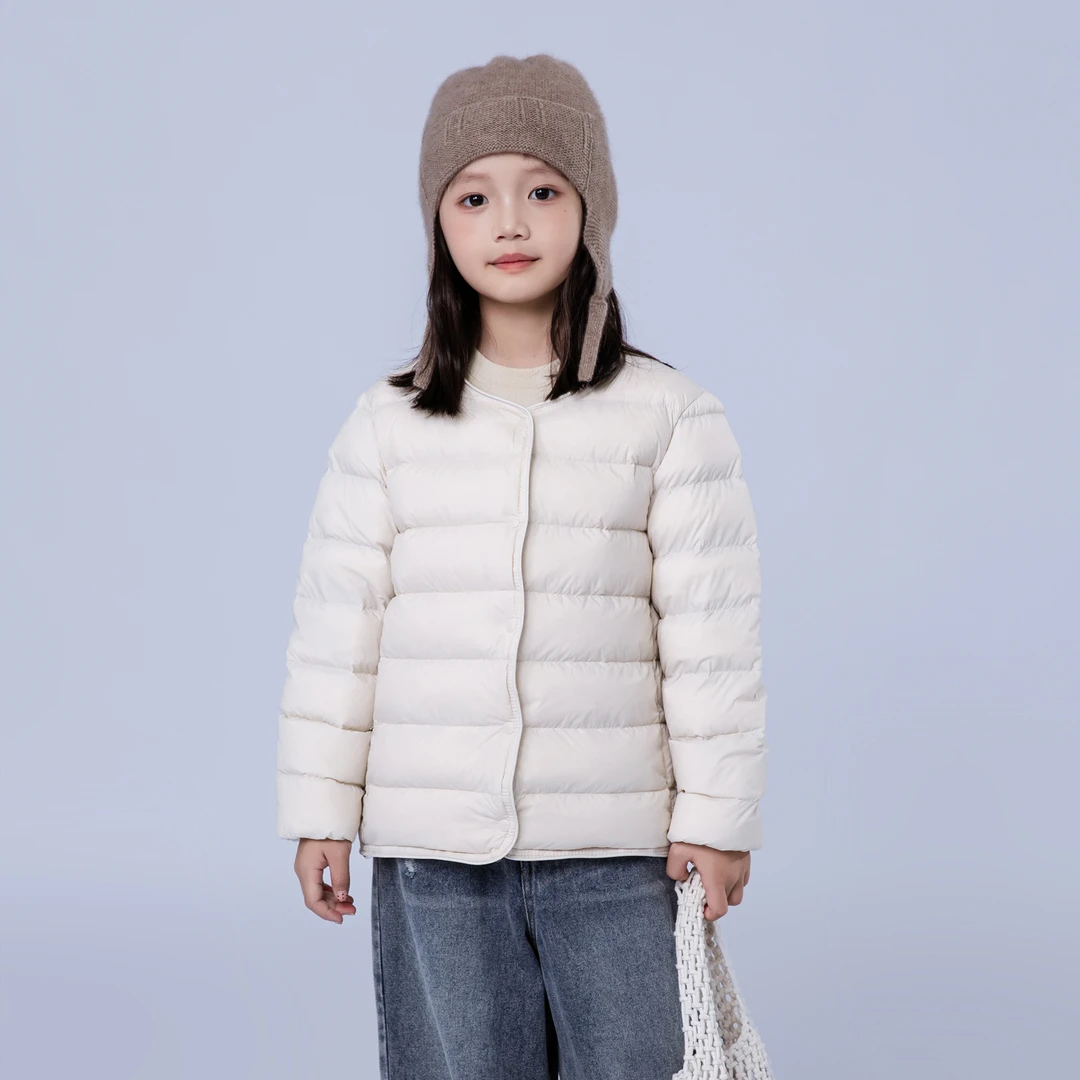 儿童轻薄款羽绒内胆韩版男童女童中大童外套学生宝宝羽绒坎肩背心