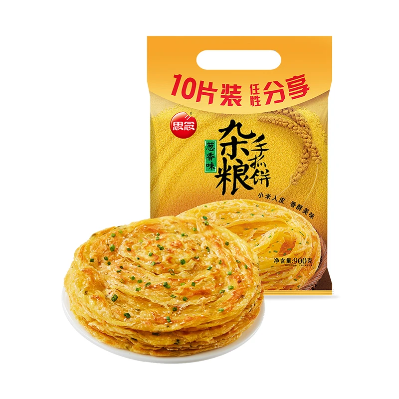 思念葱香味杂粮手抓饼早餐速食半成品香酥可口美味早餐晚餐油饼