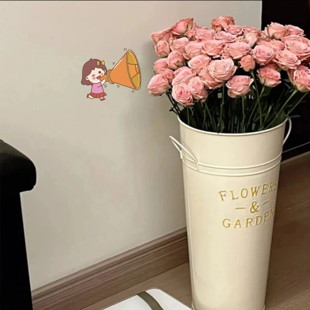 网红大花桶摆件客厅插花高级感花店专用复古插绿植落地醒花瓶C434