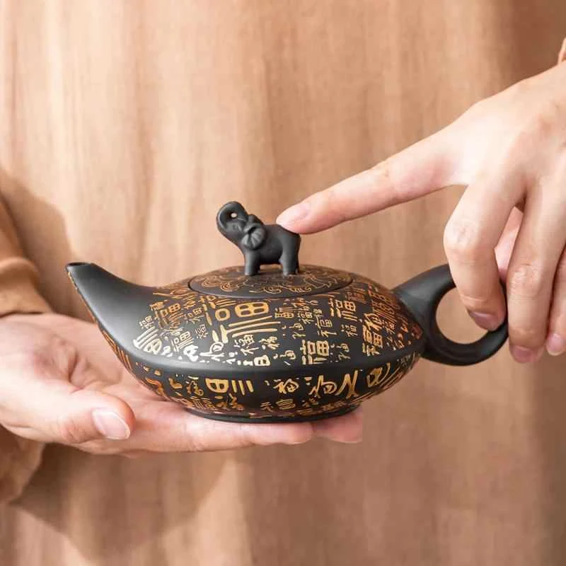 遇热变色大象紫砂壶大师全手工茶壶家用送礼品茶器高档茶具凤鸣壶