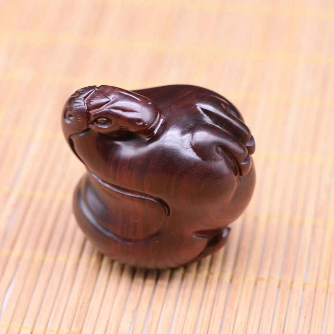 印度小叶紫檀唐马（立马有钱）摆件，手把件
