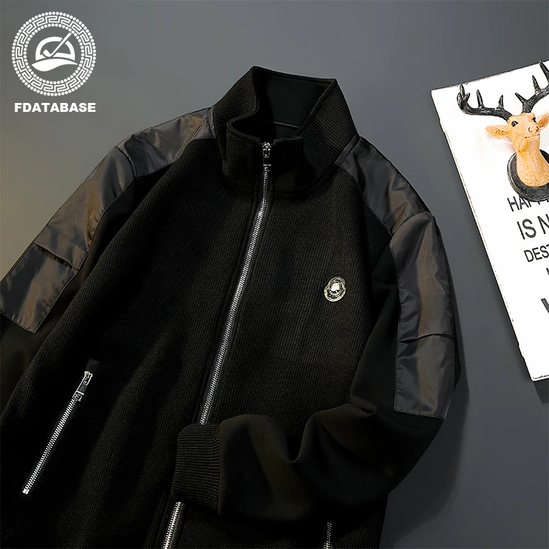 欧品汇男款轻奢秋冬款时尚百搭小标外套