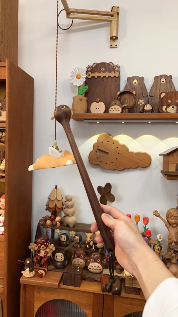 河豚痒痒挠原木摆件