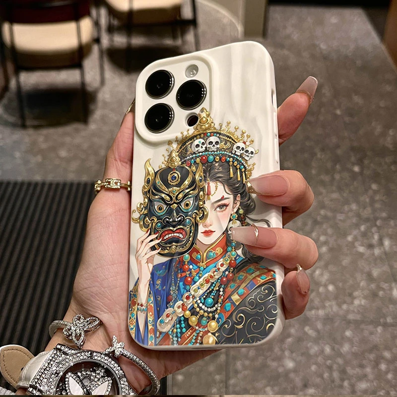 女财神扎基拉姆适用iphone16苹果15pro手机壳14plus褶皱13/12软11