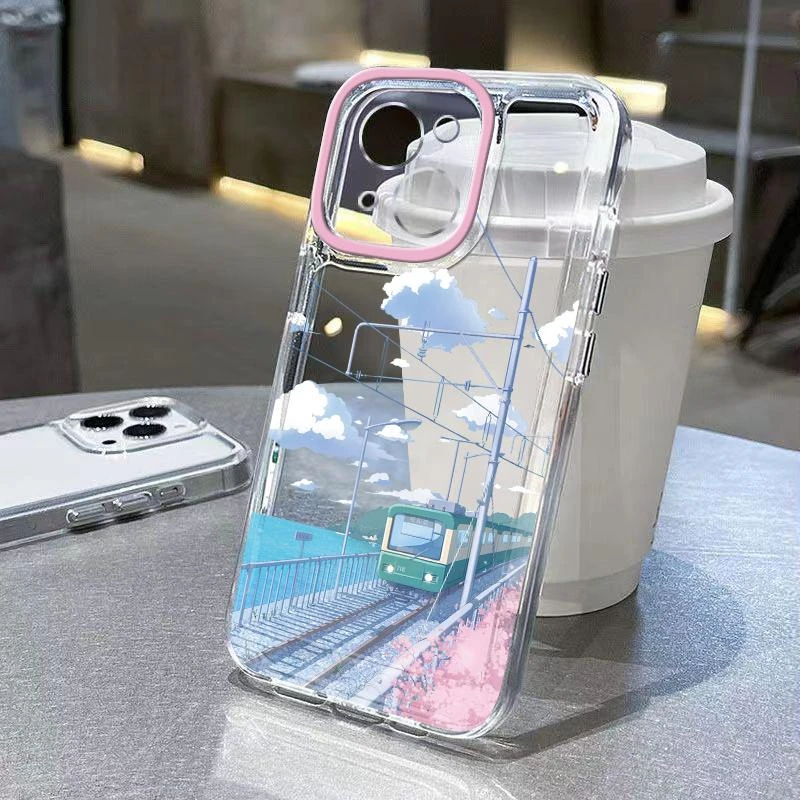 唯美风景适用苹果15手机壳iphone14promax全包12 11硅胶13 plus