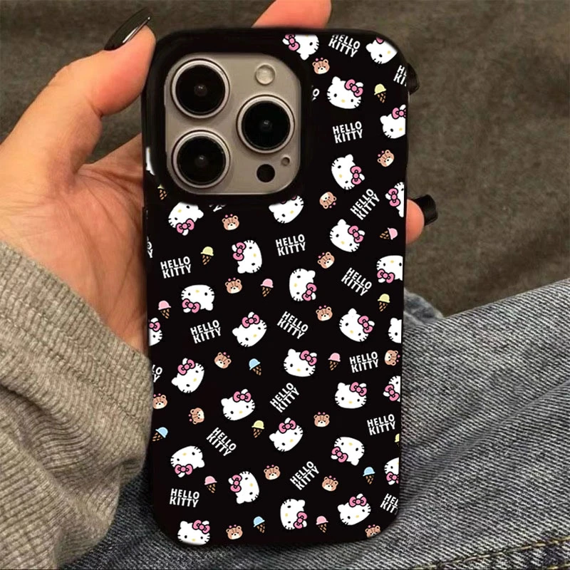 满屏KT猫适用iPhone15手机壳苹果14promax果冻13软硅胶12/11/8/XR