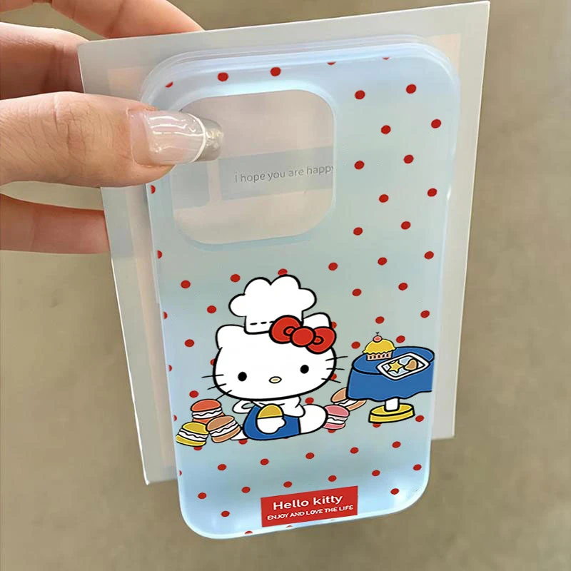 可爱厨师KT猫适用iphone16/15苹果手机壳SE2软14promax13磨砂1211