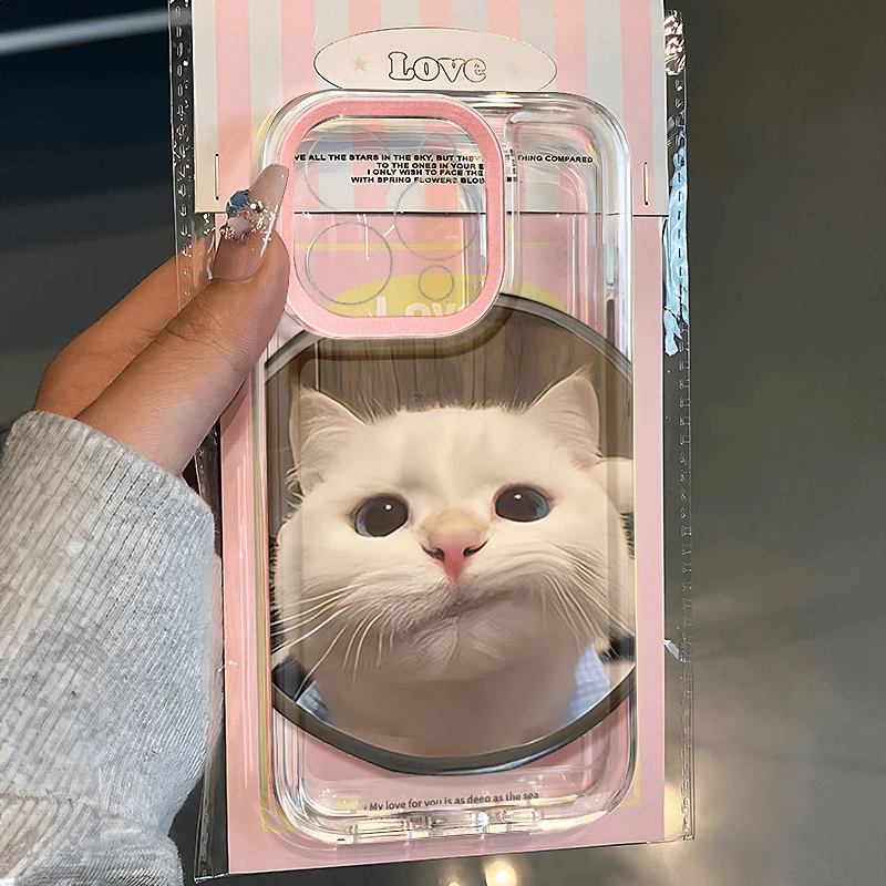 可爱撇嘴小猫适用苹果13 15手机壳iPhone14promax防摔12 11卡通xr