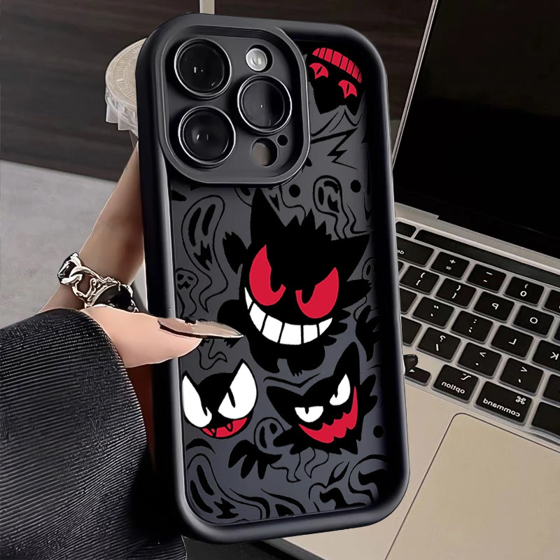 卡通耿鬼适用iphone15苹果手机壳14promax金刚砂1312全包11防摔