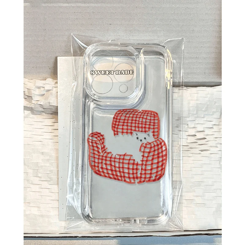 沙发上的小猫适用iphone16/15promax手机壳苹果13/12/11透明14p/8