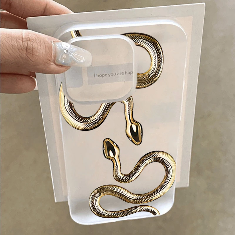 黄金双蛇适用iphone16promax苹果15手机壳14PLUS软13幻影12防摔11