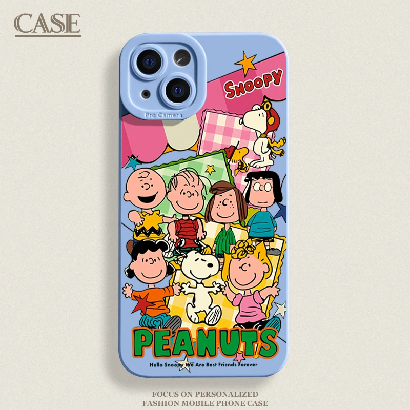 查理史努比一家适用iPhone15ProMax手机壳14苹果13硅胶12软7p8p男